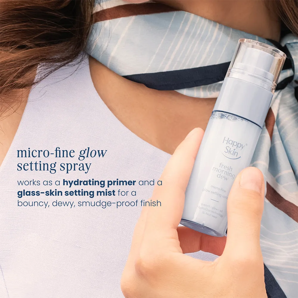 Happy Skin Fresh Morning Dew spray fixateur glow mini tenue 16h