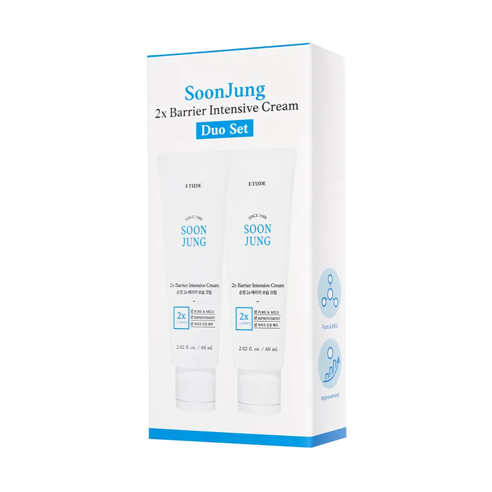 ETUDE SoonJung Barrier Intensive Cream Duo 2x60ml sensible