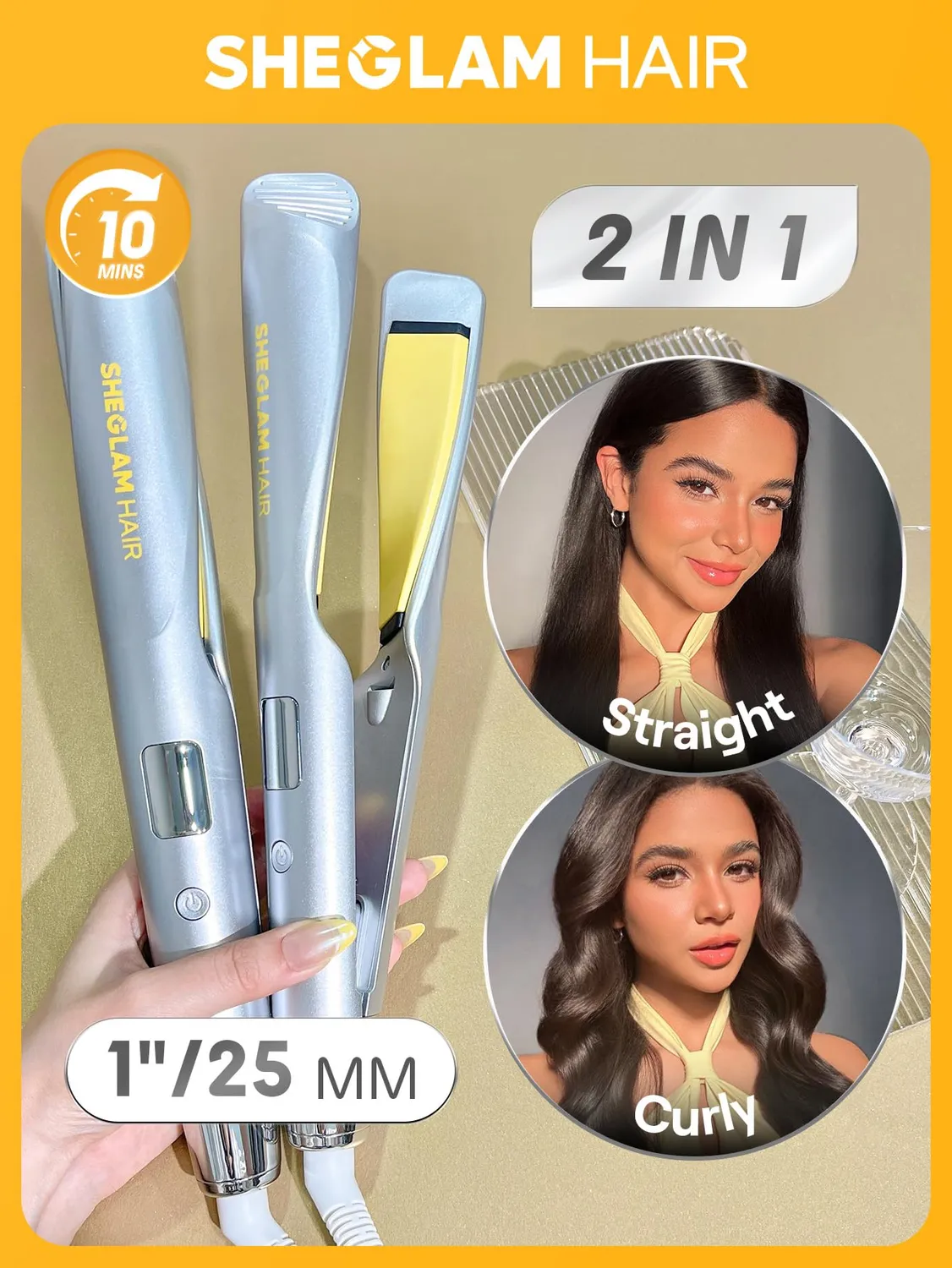 SHEGLAM Sleek Chic Twist Kiss lisseur 2-en-1 ionique