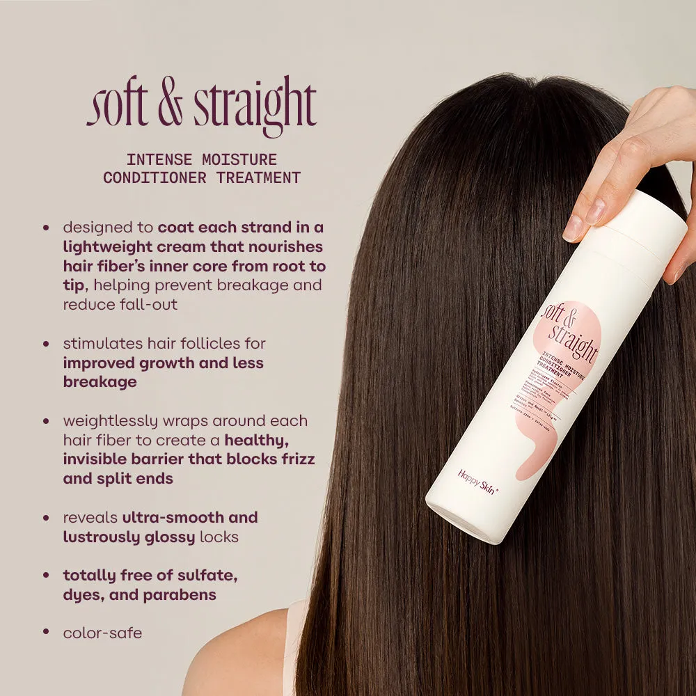 Happy Skin Soft & Straight Après-Shampooing anti-frisottis