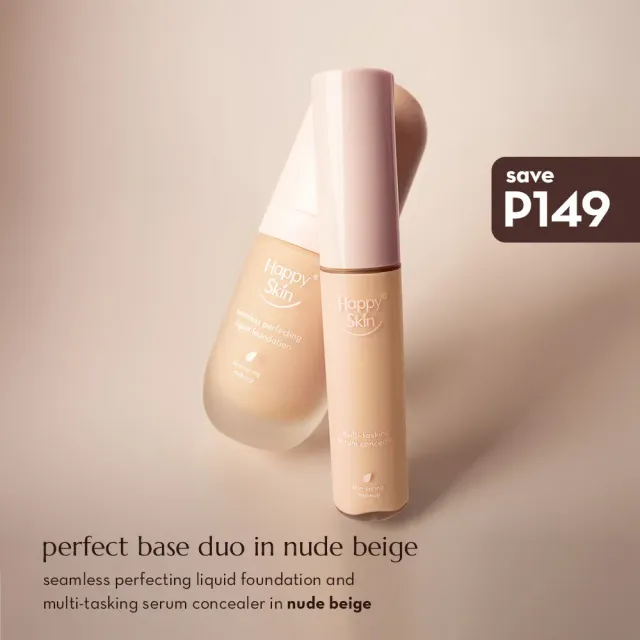 Happy Skin Off Duty Perfect Base Duo fond de teint Nude Beige mat