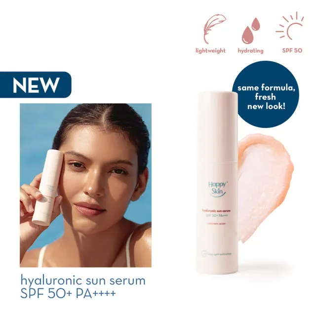 Happy Skin Hyaluronic sérum solaire SPF50+ hydratant