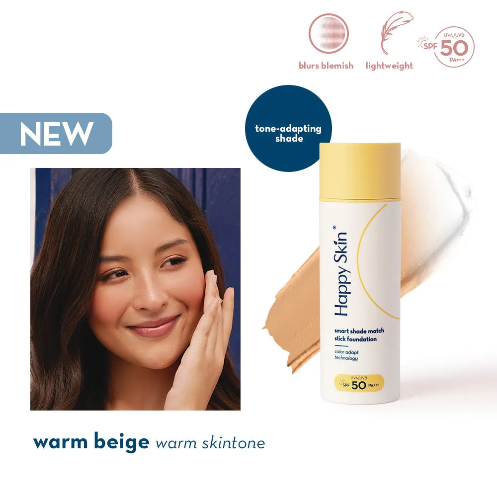 Happy Skin Smart Shade Match Stick fond de teint Light Beige SPF50