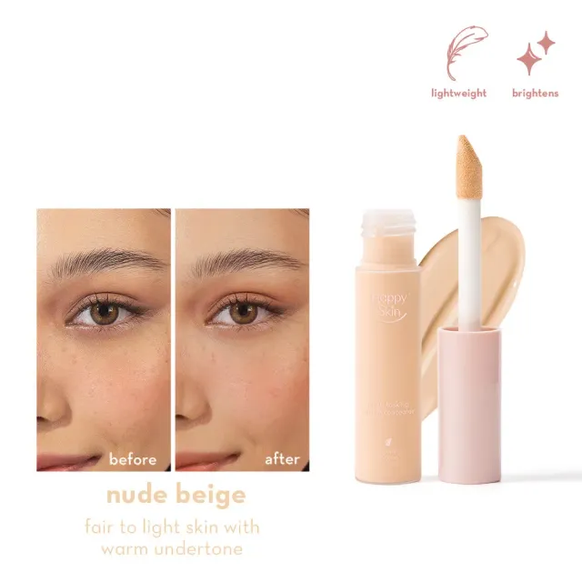 Happy Skin Second Skin Serum Concealer Nude Beige hydratant