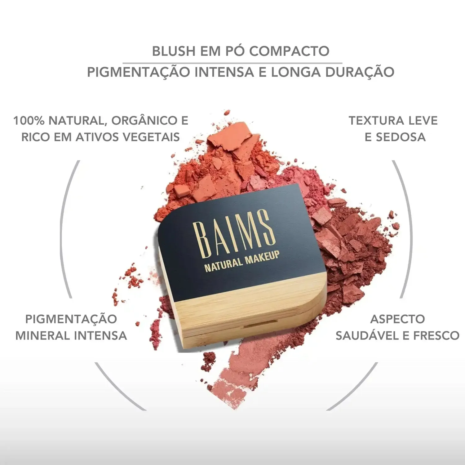 Baims Satin Mineral Blush poudre 10 Old Rose fini mat