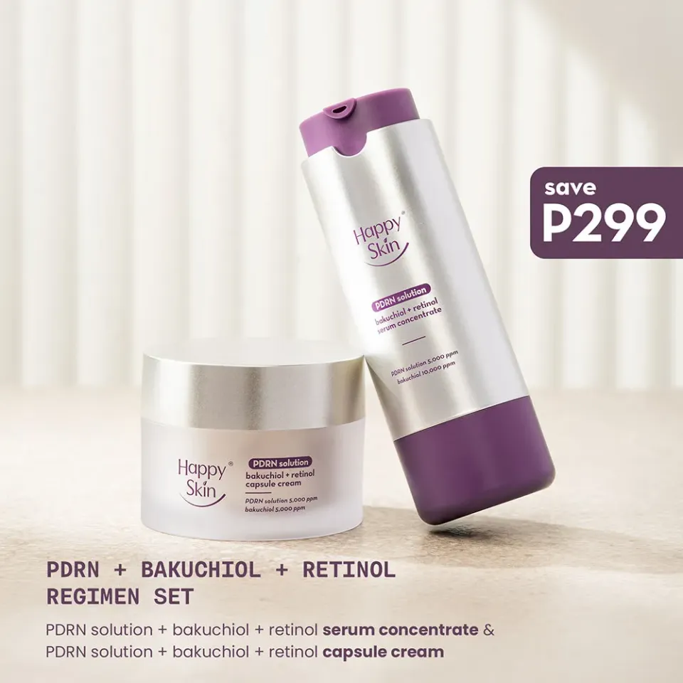 Happy Skin PDRN Solution Bakuchiol Rétinol coffret soin sérum + crème