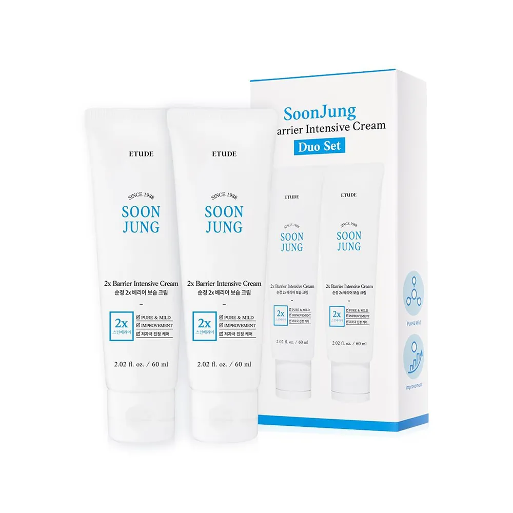 ETUDE SoonJung Barrier Intensive Cream Duo 2x60ml sensible