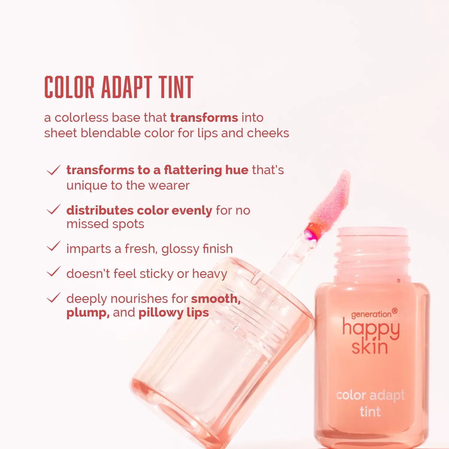 Generation Happy Skin Glossy Tint gloss teinte Crimson