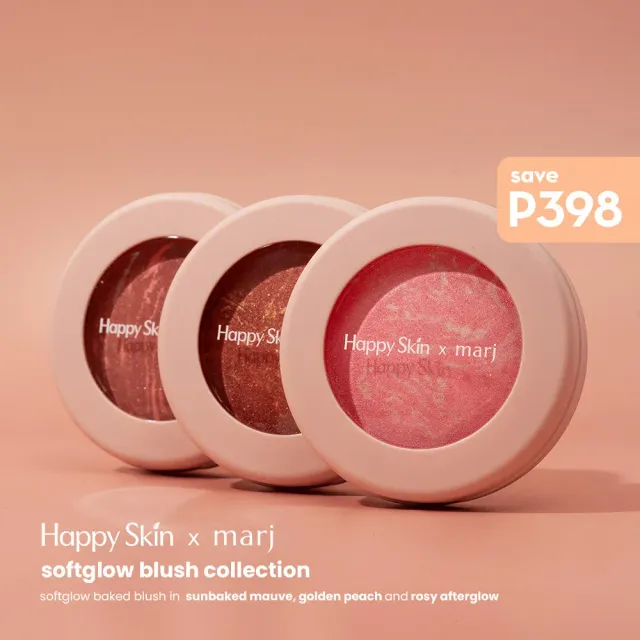 Happy Skin SoftGlow Blush Collection blush 3 teintes éclat