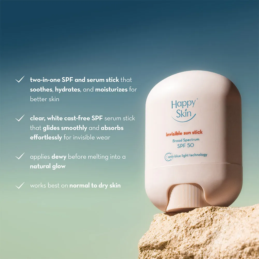 Happy Skin Invisible Sun Stick SPF50 stick solaire transparent