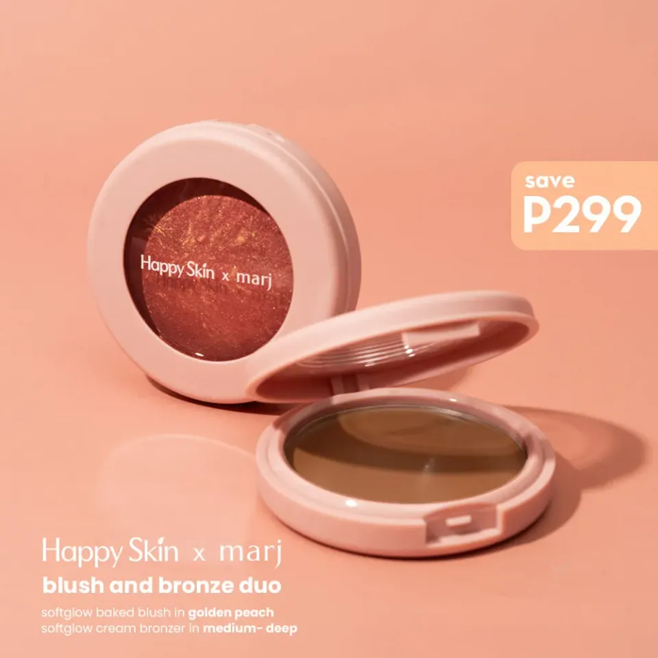 Happy Skin x Marj Duo Blush Bronze Rosy Afterglow Light