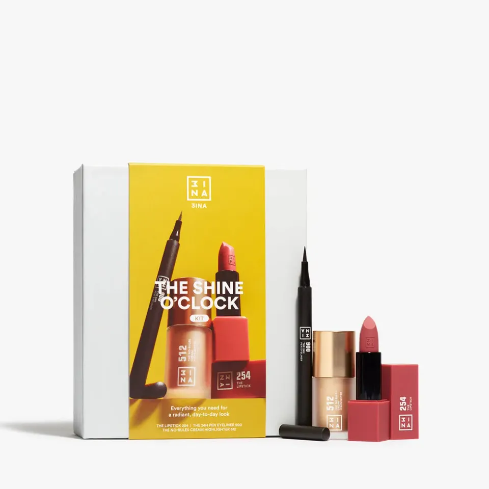 3INA Shine O'Clock kit maquillage éclat 3 pièces