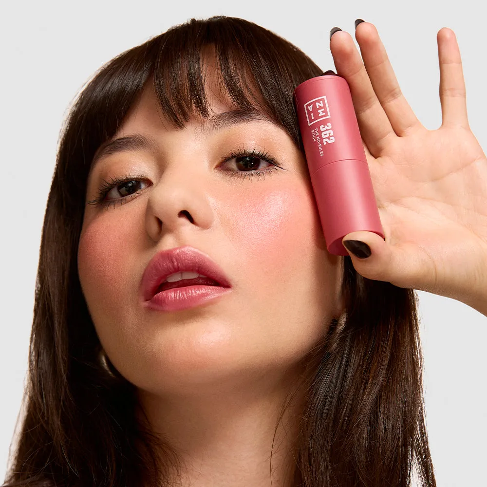 3INA The No-Rules Stick 362 stick blush 3-en-1 lumineux