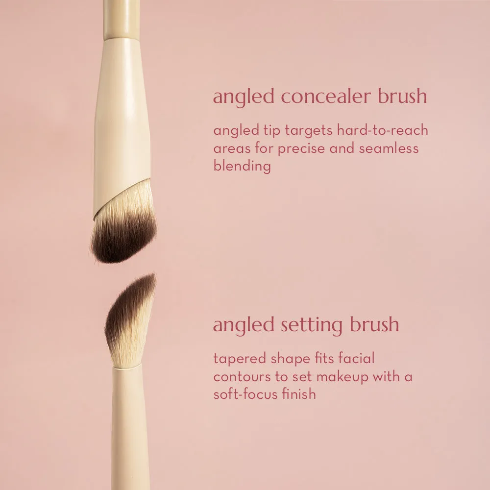 Happy Skin Angled pinceau teint duo correcteur et poudre