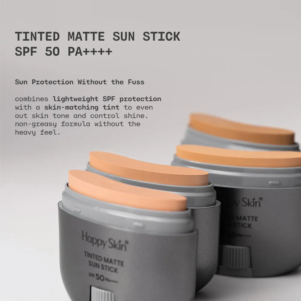 Happy Skin David Stick solaire teinté mat SPF50 Medium
