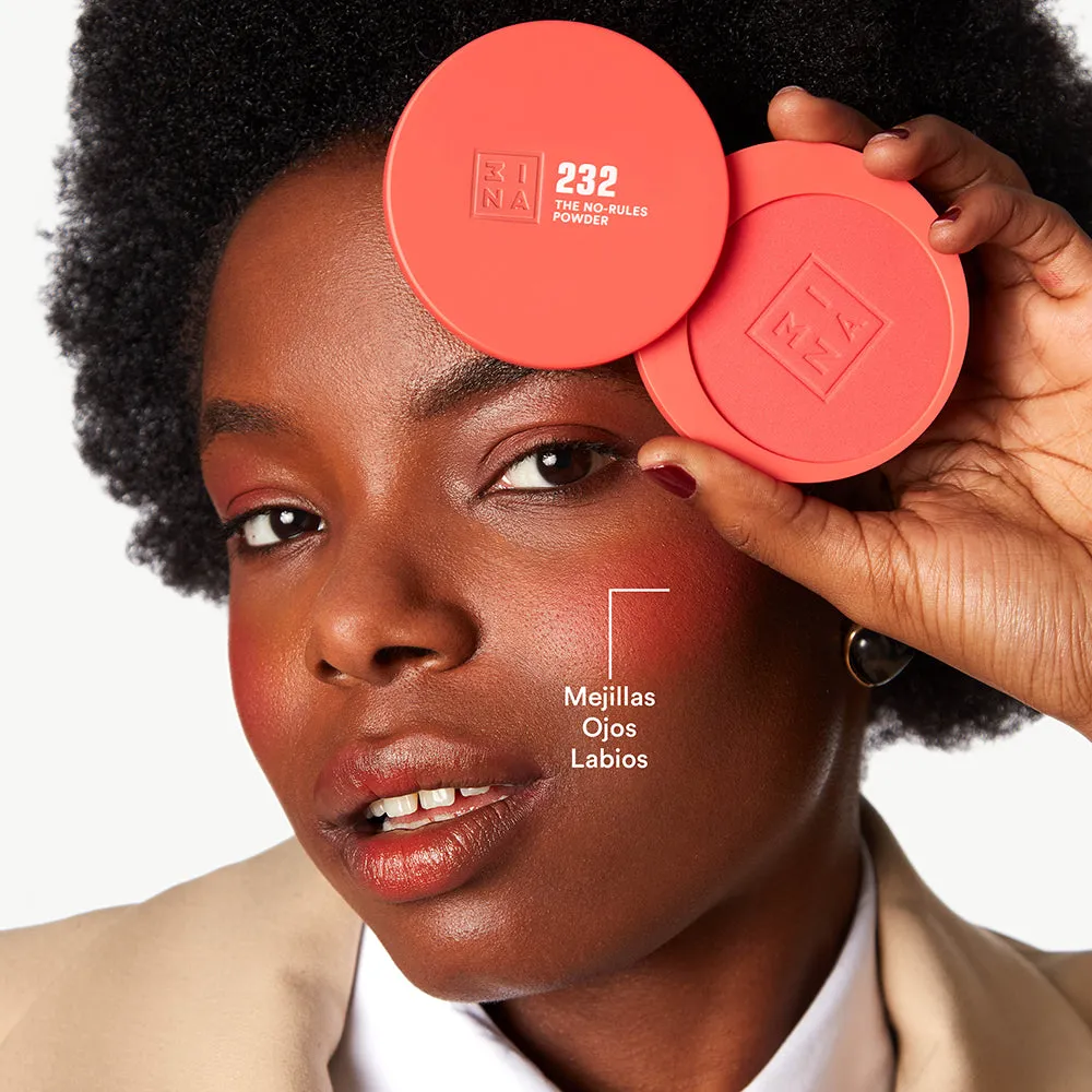 3INA The No-Rules Powder 232 Blush 3-en-1 sans talc