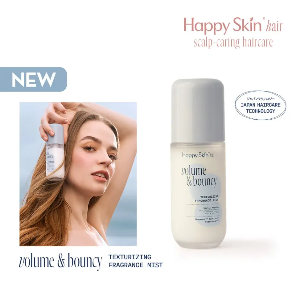 Happy Skin Volume Bouncy brume cheveux texturisante parfumée