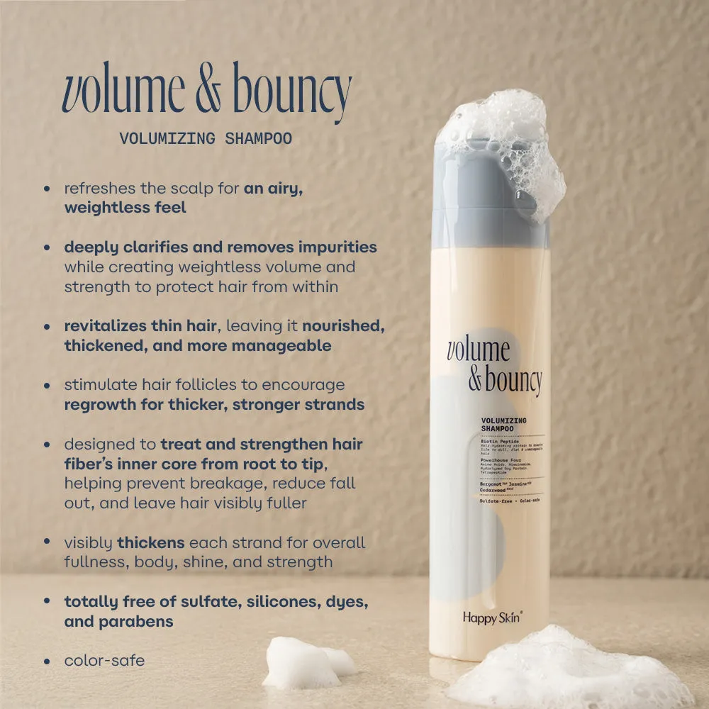 Happy Skin Hair Volume & Bouncy shampooing volumateur sans sulfate