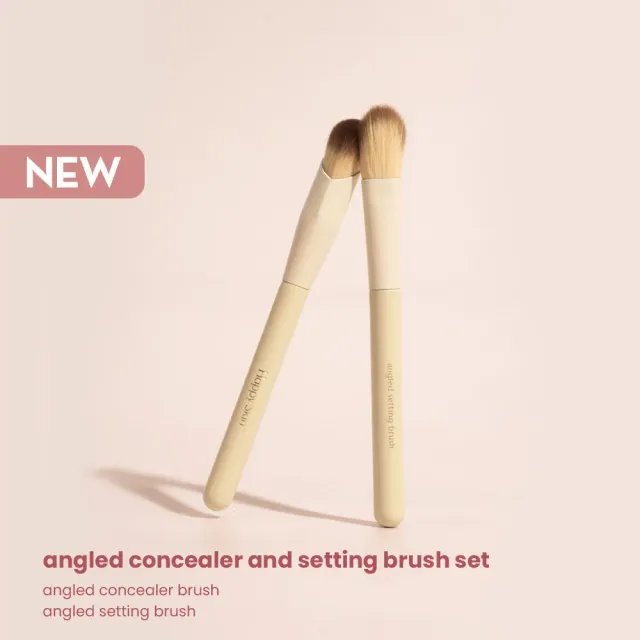Happy Skin Angled pinceau teint duo correcteur et poudre