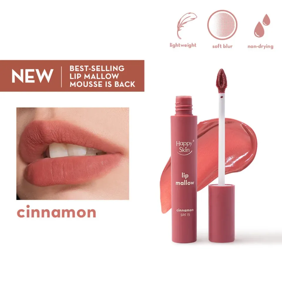 Happy Skin Lip Mallow mousse lèvres Cinnamon mat SPF15