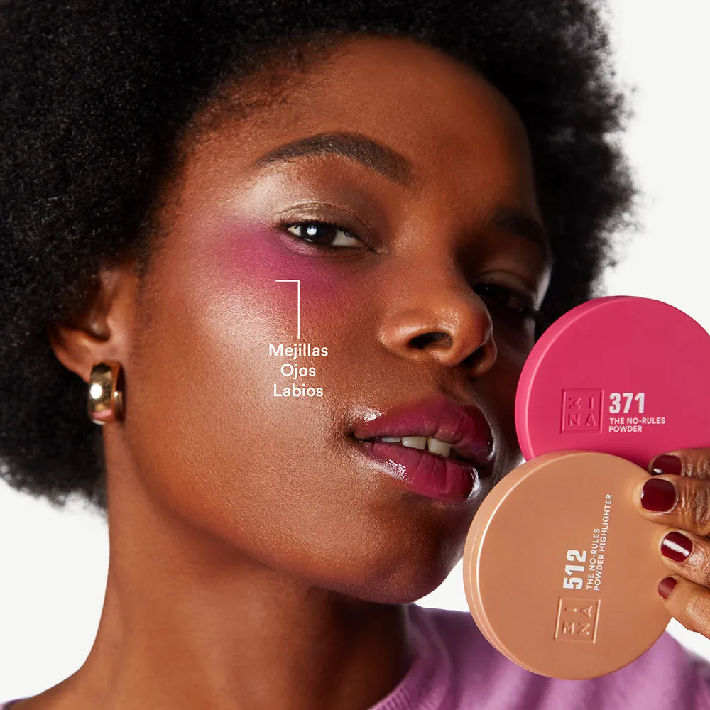 3INA The No-Rules Powder 371 Blush 3-en-1 sans talc