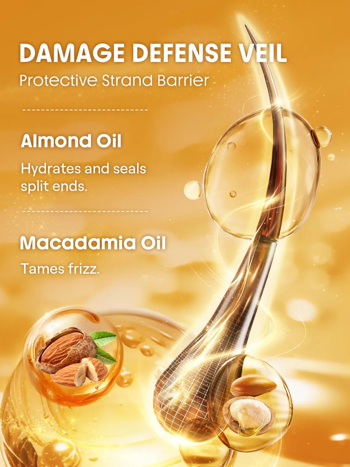 SHEGLAM 24K Glow huile capillaire 50 ml anti-frisottis