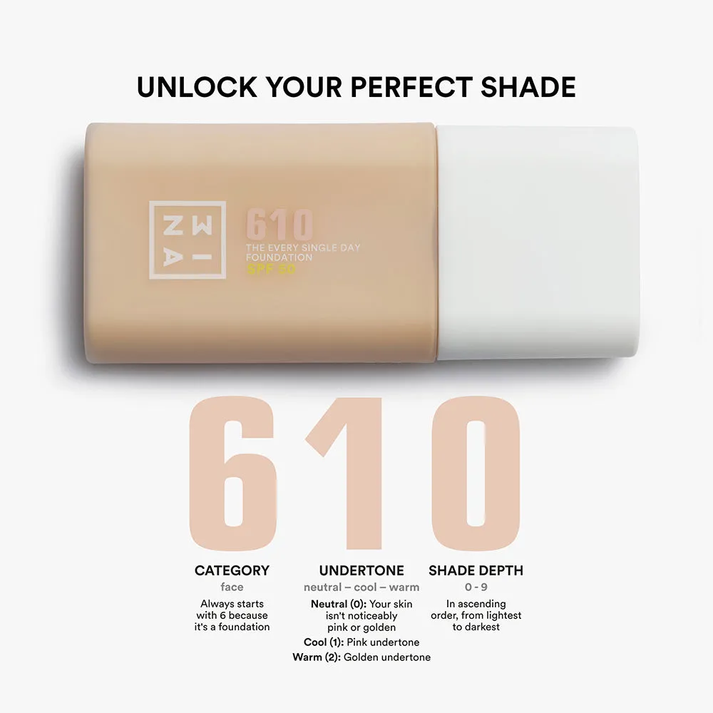 3INA The Every Single Day Foundation fond de teint 626 SPF50