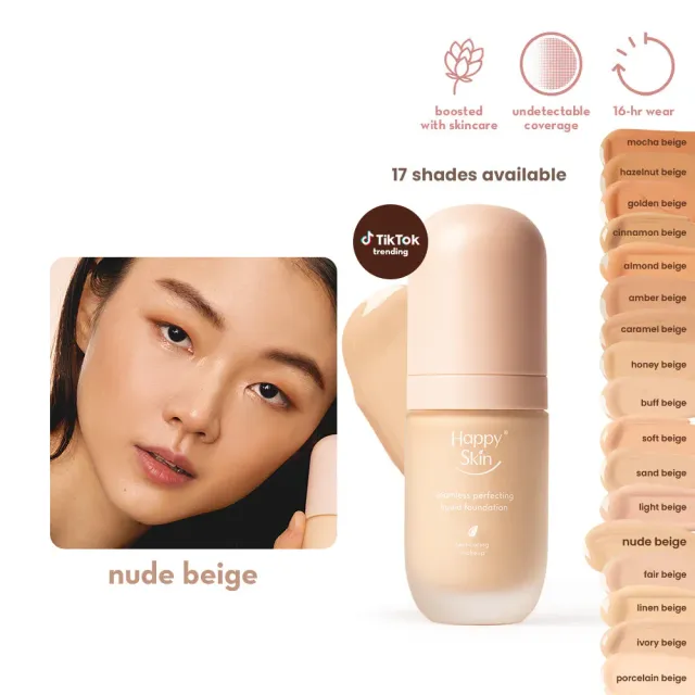 Happy Skin Off Duty fond de teint Porcelain Beige soin