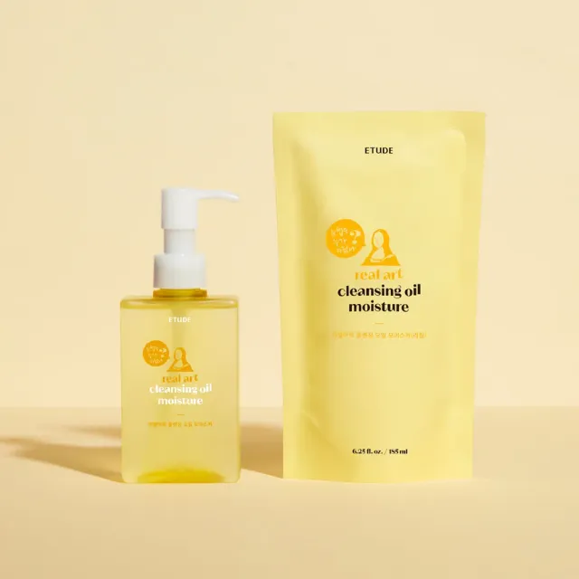 ETUDE Real Art Cleansing Oil Moisture huile démaquillante 185mlx2