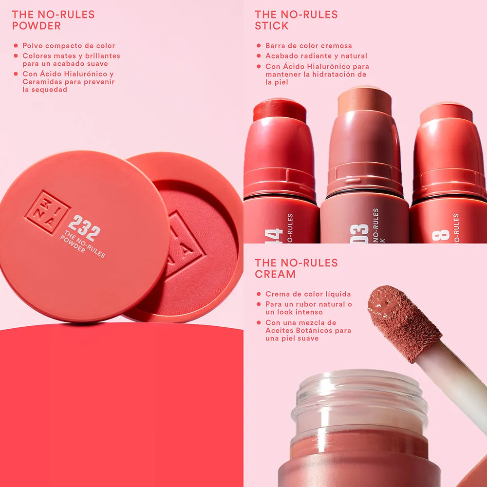 3INA The No-Rules Powder 362 Blush 3-en-1 sans talc