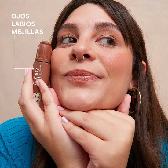 3INA The No-Rules Stick 677 stick blush 3-en-1 crémeux