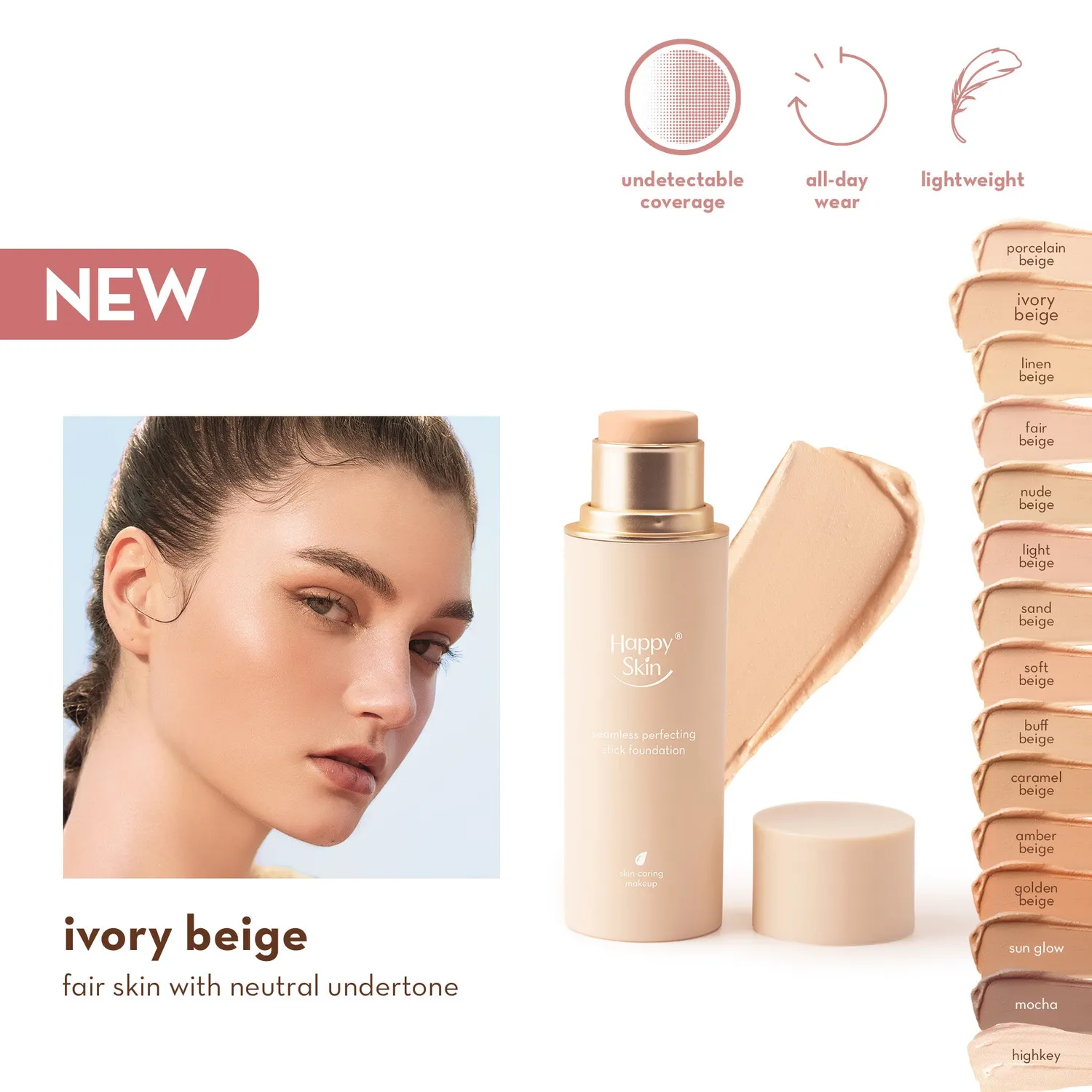 Happy Skin Off Duty stick fond de teint Porcelain Beige