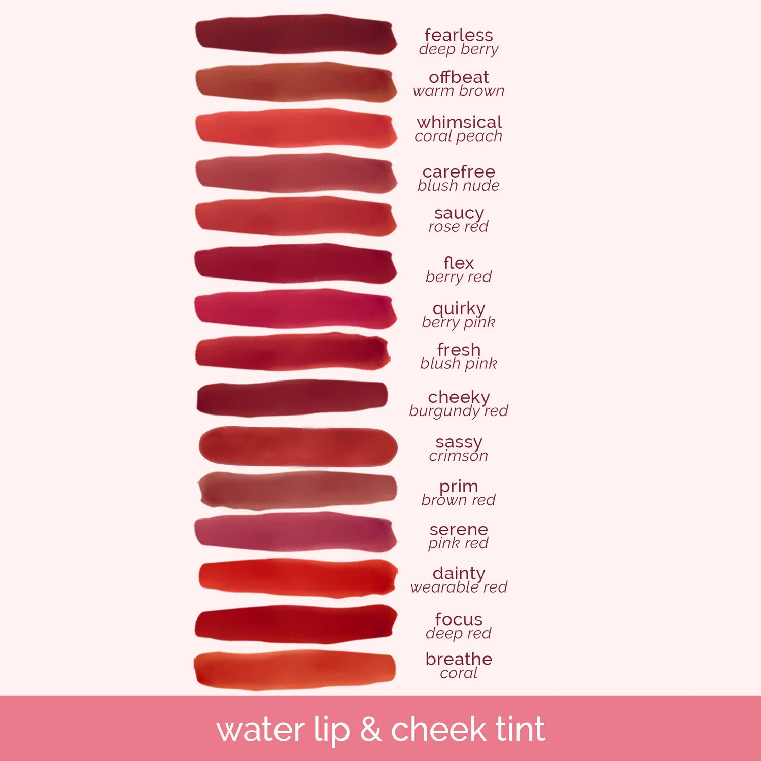Happy Skin Water Lip & Cheek Tint encre lèvres joues longue tenue