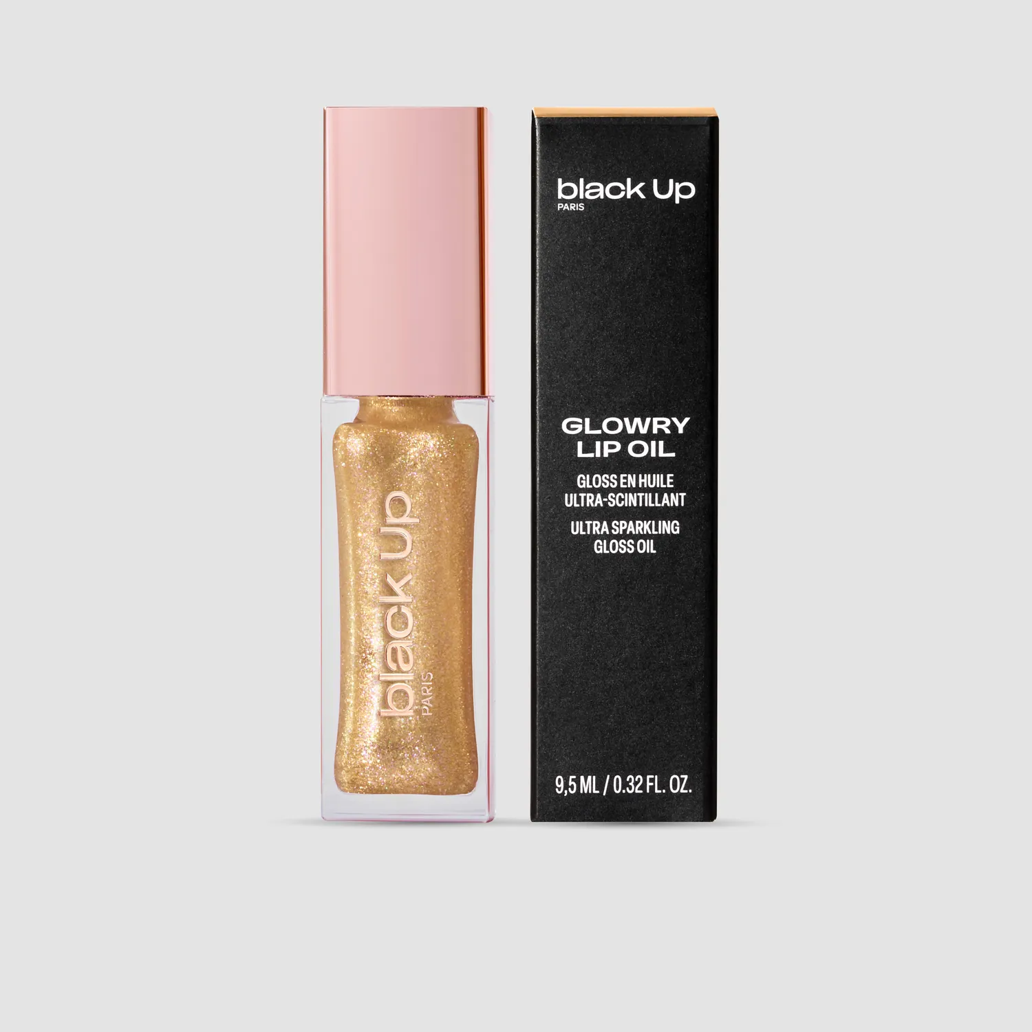 Black Up Glowry Lip Oil gloss huile 24k doré scintillant