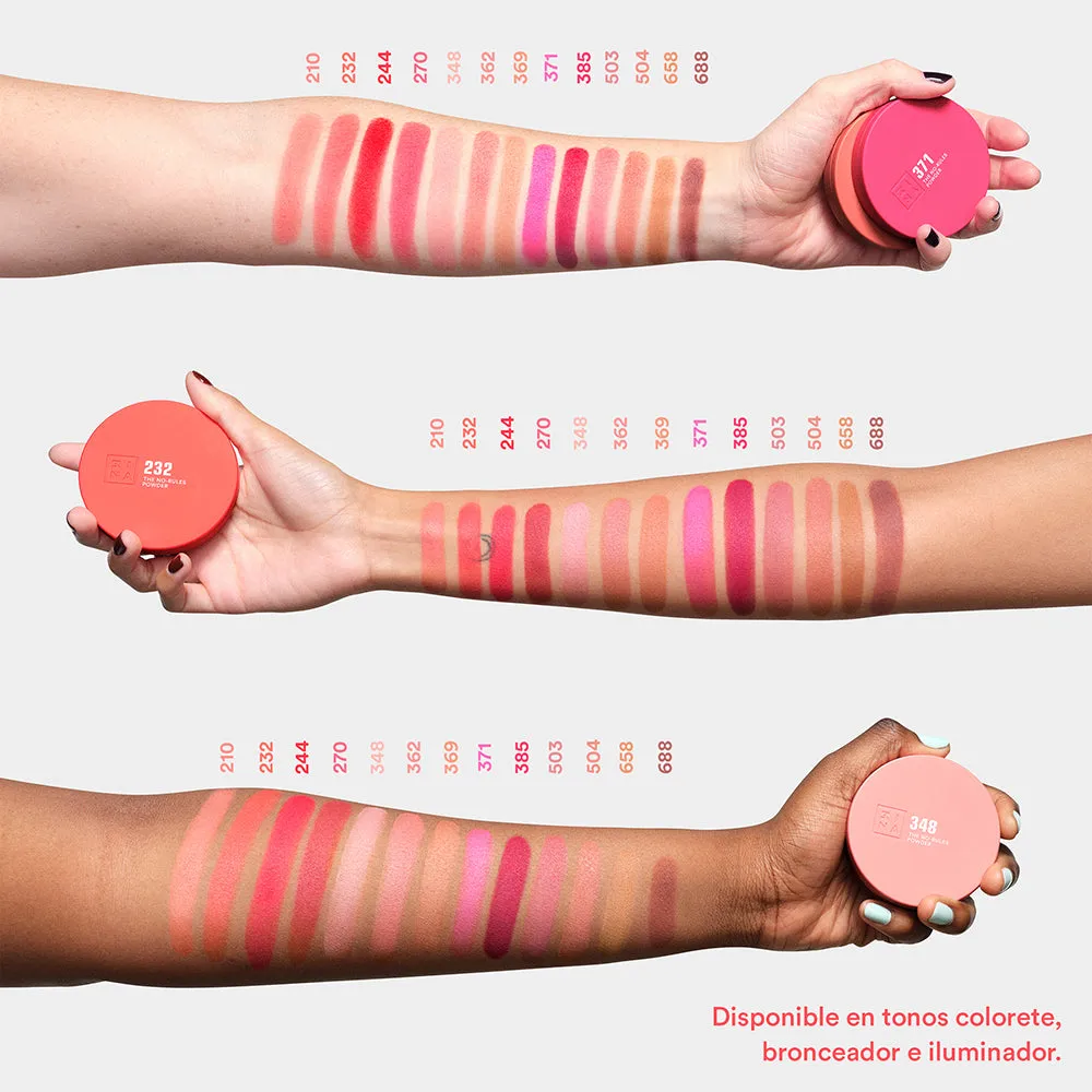 3INA The No-Rules Powder 371 Blush 3-en-1 sans talc