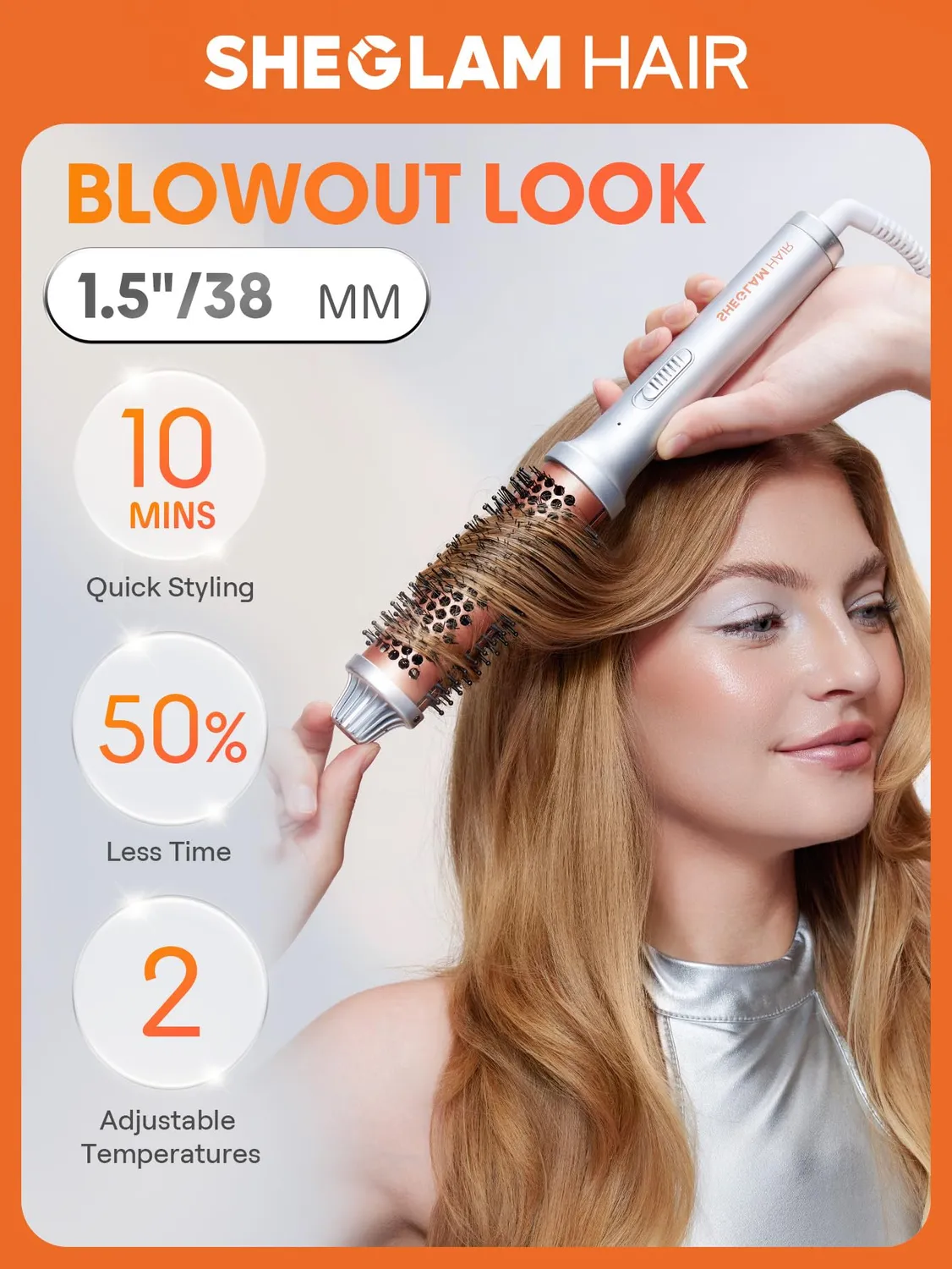 SHEGLAM It-Curl 38 mm brosse à air chaud volume