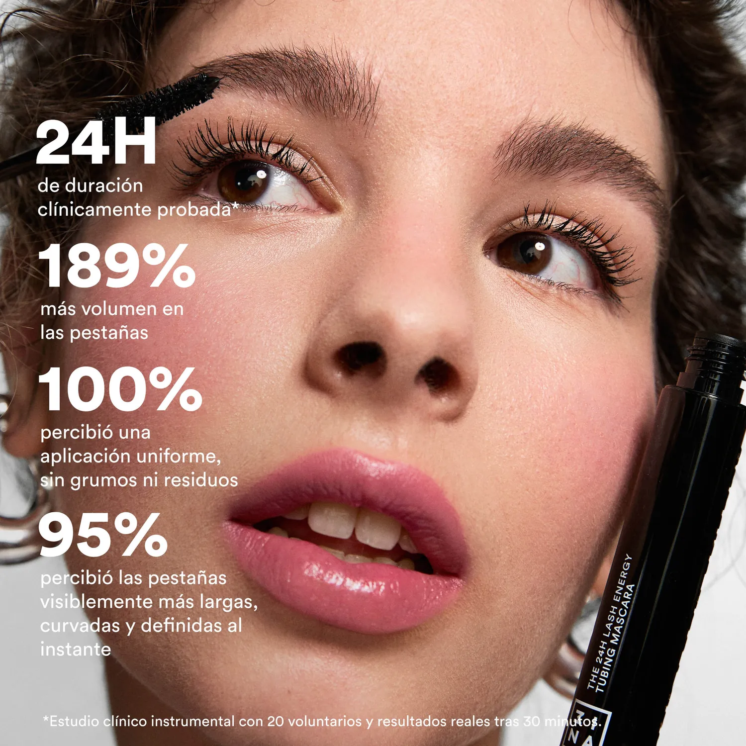 3INA The 24h Lash Energy mascara tubing noir