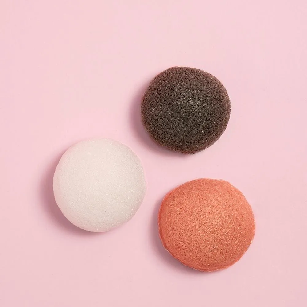 3INA Mini Konjacs éponges visage exfoliantes douces
