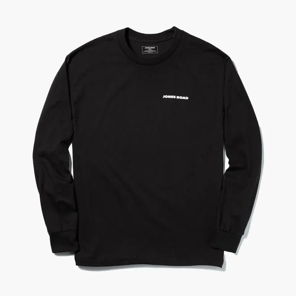 Jones Road The Roadie Long Sleeve t-shirt coton noir XS-XXL