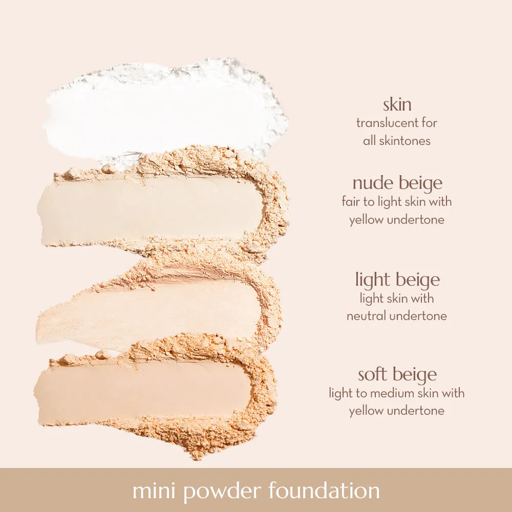 Happy Skin Off Duty Mini fond de teint poudre Skin SPF15