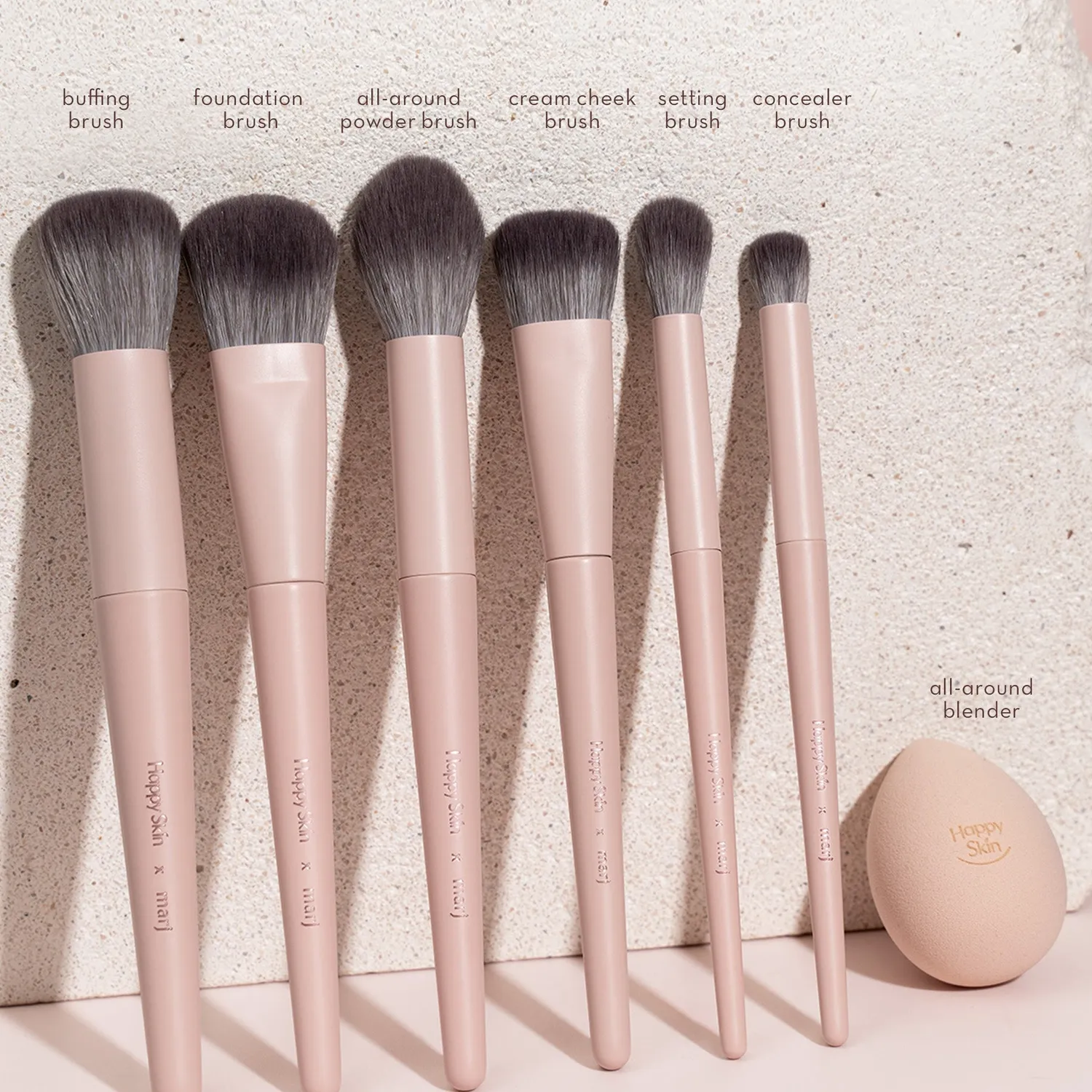 Happy Skin x Marj Full Face set 13 pinceaux maquillage vegan