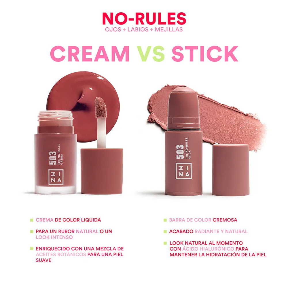 3INA The No-Rules Stick 385 stick blush 3-en-1 pastel