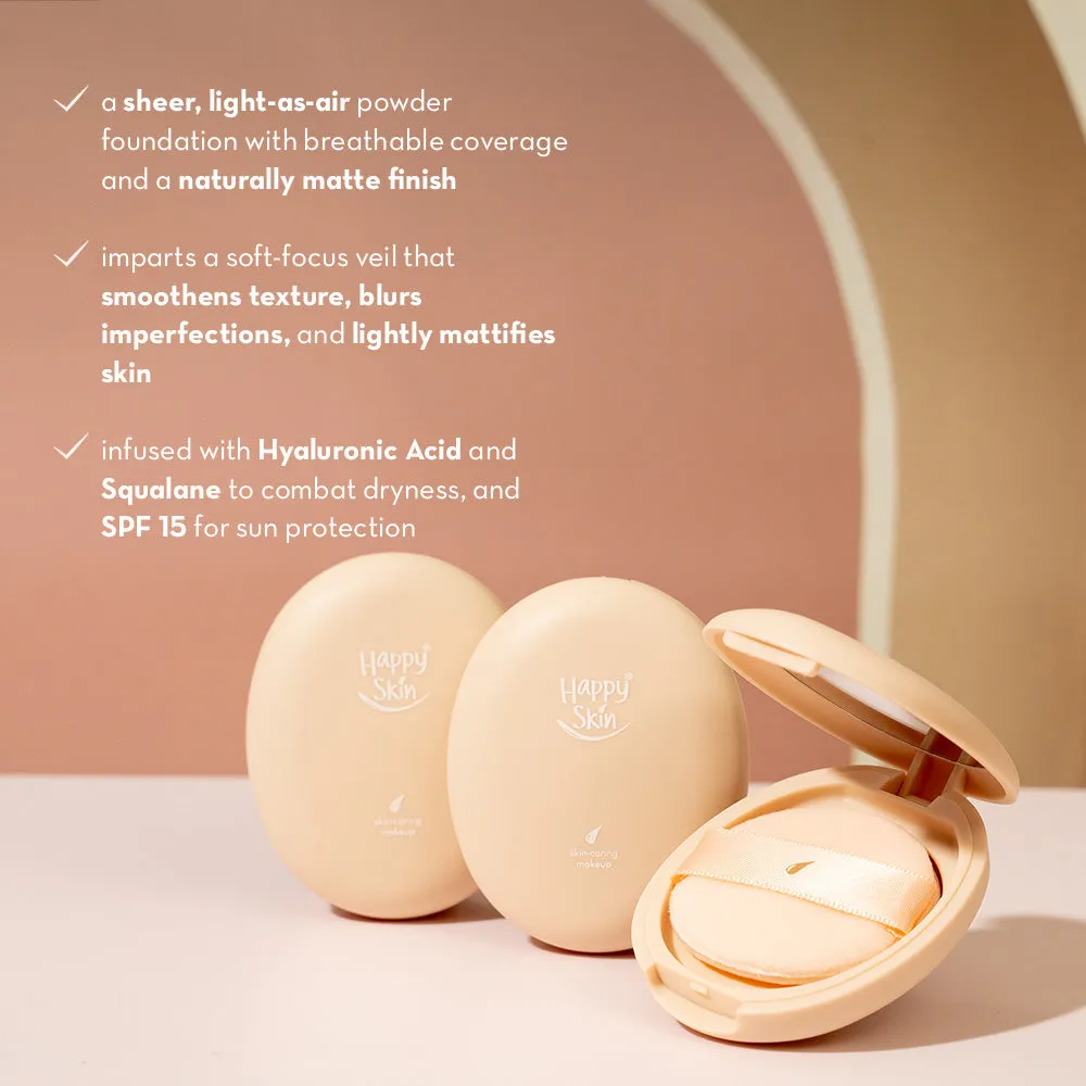 Happy Skin Off Duty Mini fond de teint poudre Skin SPF15