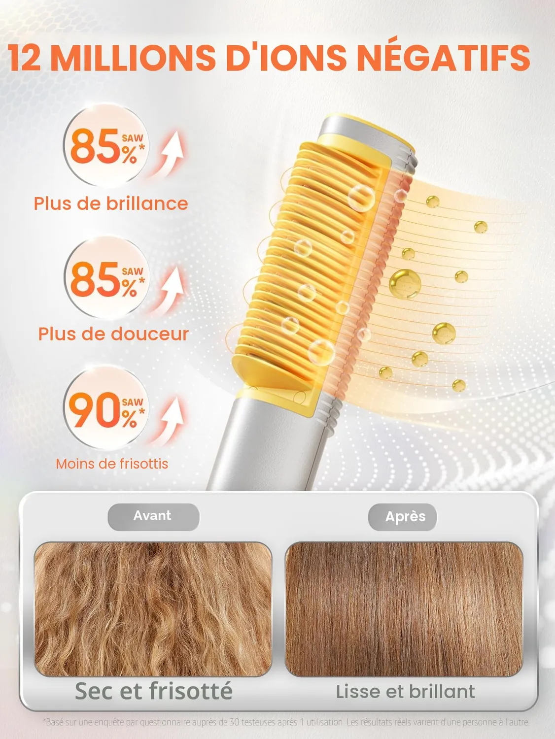 SHEGLAM Sleek Chic brosse lissante ionique 3D 235g anti-frisottis