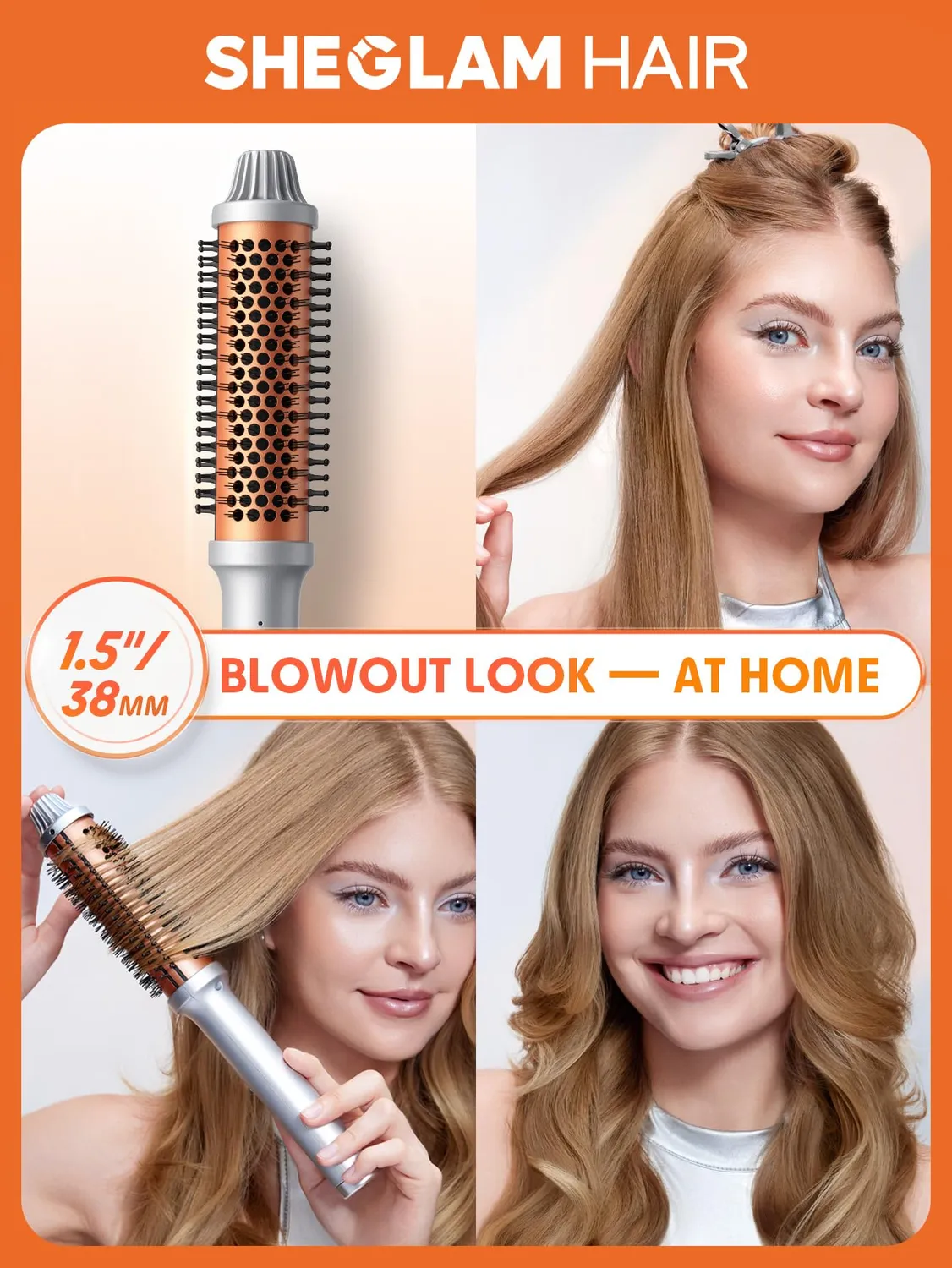 SHEGLAM It-Curl 38 mm brosse à air chaud volume