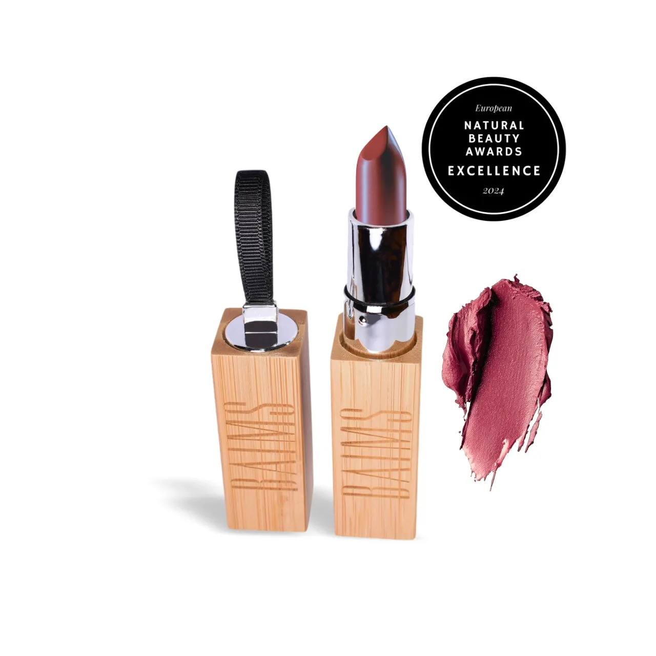 Baims Lipstick rouge à lèvres bambou fini semi-mat