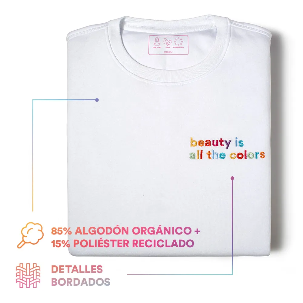 3INA Sudadera sweat coton bio broderie All The Colours unisexe
