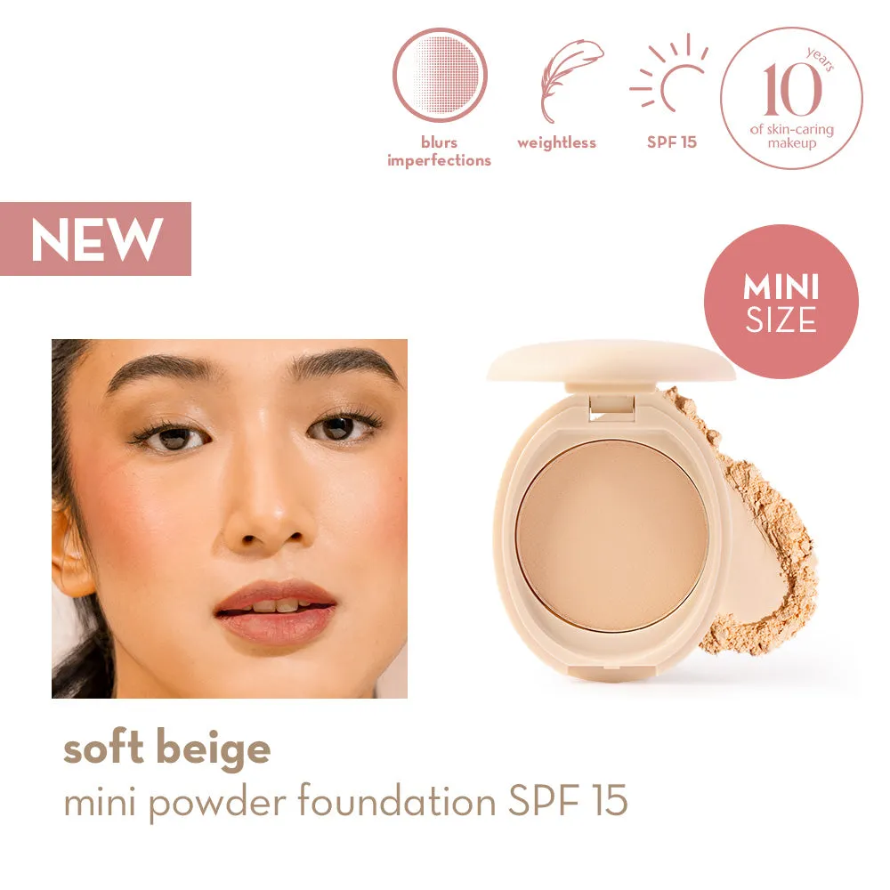 Happy Skin Off Duty Mini fond de teint poudre Skin SPF15