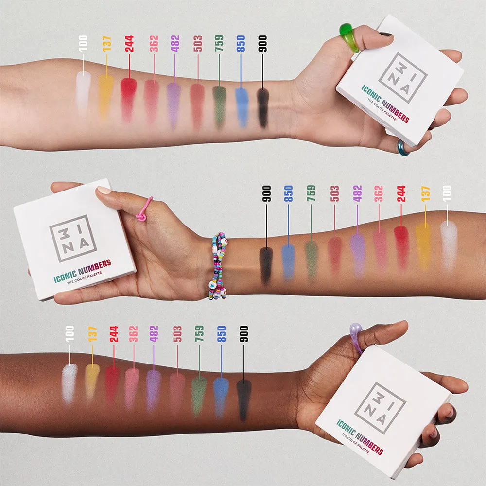 3INA The Color Palette fards Iconic Numbers 9 teintes