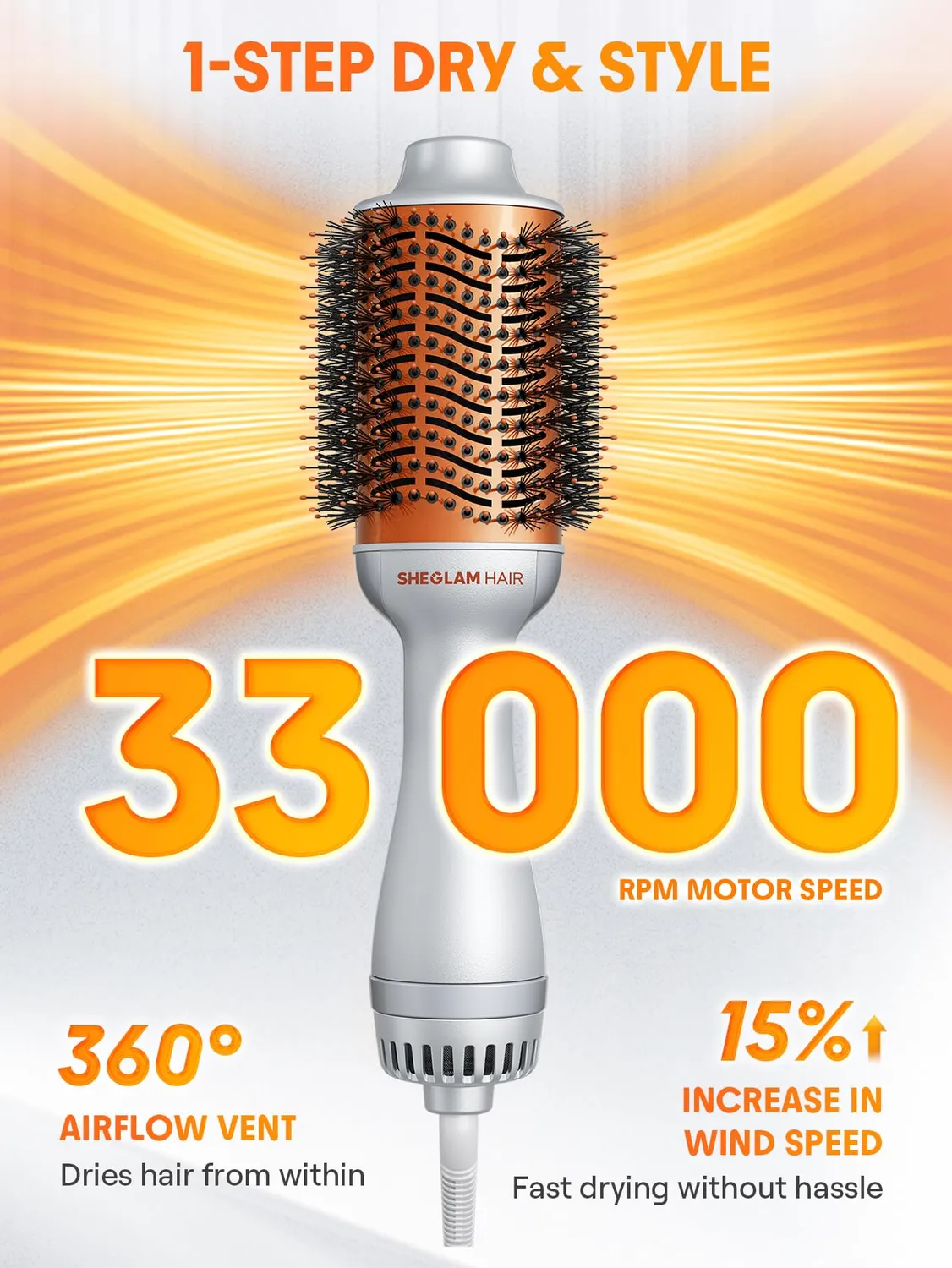 SHEGLAM Blowout Bliss brosse à air chaud 4-en-1 61mm 71mm